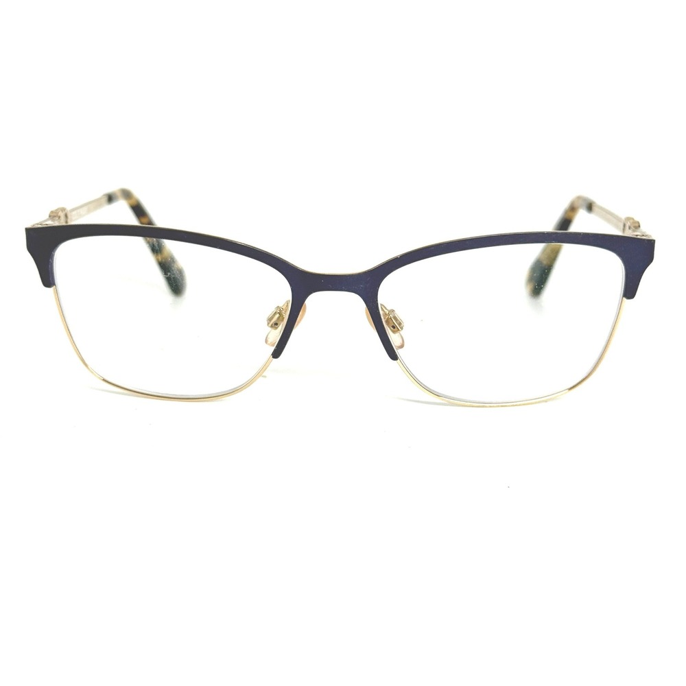 Cole Haan CH5009 414 Navy Blue Gold Cat Eye Eyeglasses Frames 135 07/16